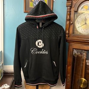 Cookies | Shirts | Black Cookies Hoodie Redwhitegreen Piping White  Embroidery Zipper Pockets | Poshmark